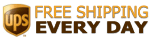 free shipping via UPS ground to continental USA
